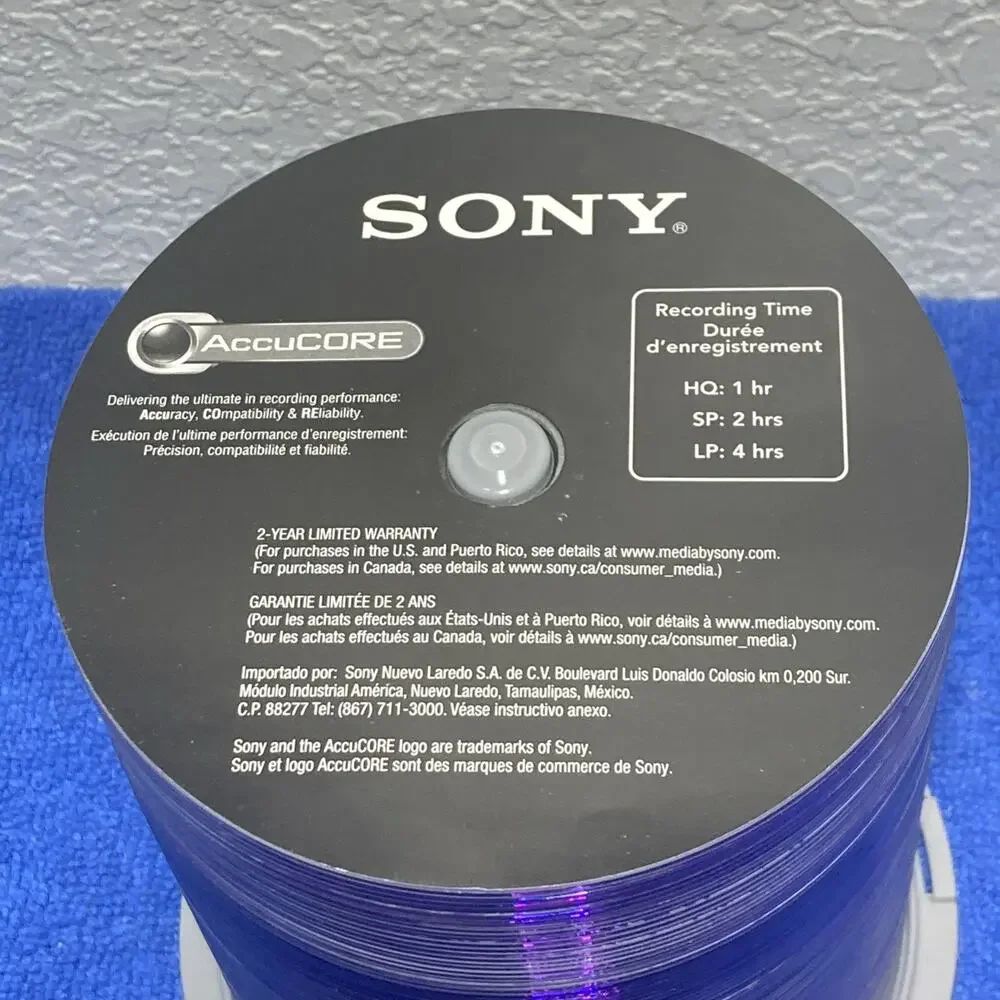 Sony DVD-R Blank Discs 4.7GB AccuCore Spindle - 99 Unused Discs